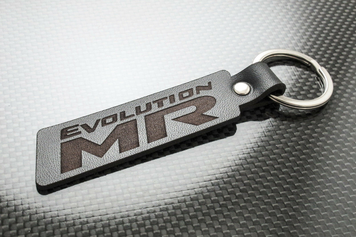thumbnail image 2 of Red Carbon Fiber Look 5 3/4" Lanyard Keychain Key Holder For Mitsubishi Lancer EVO 2 of 5