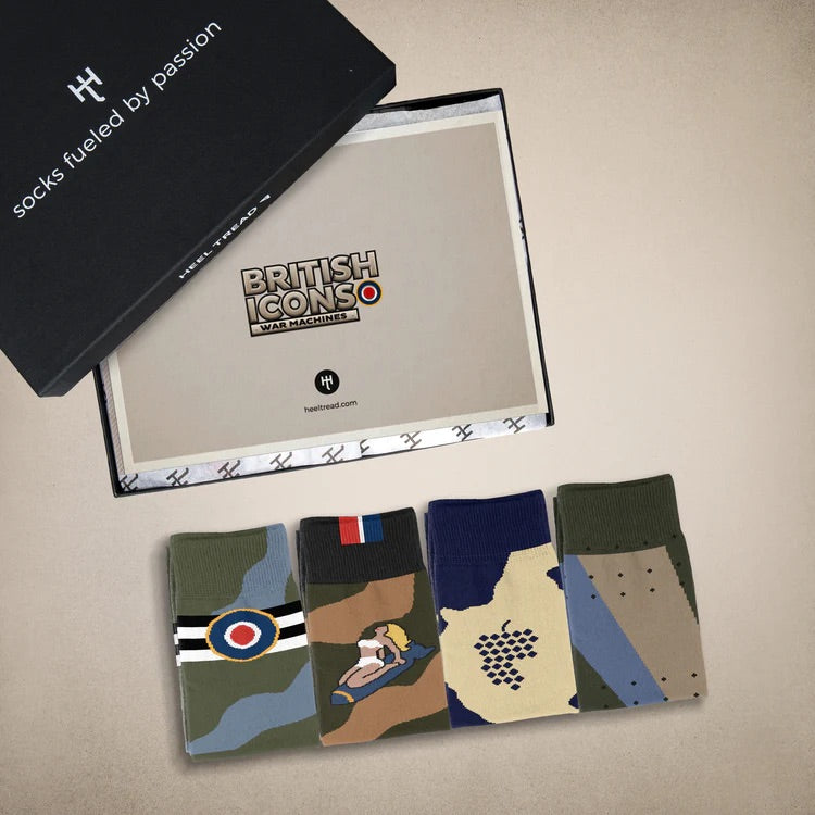 Heel Tread Socks - British Icons - War Machines Pack