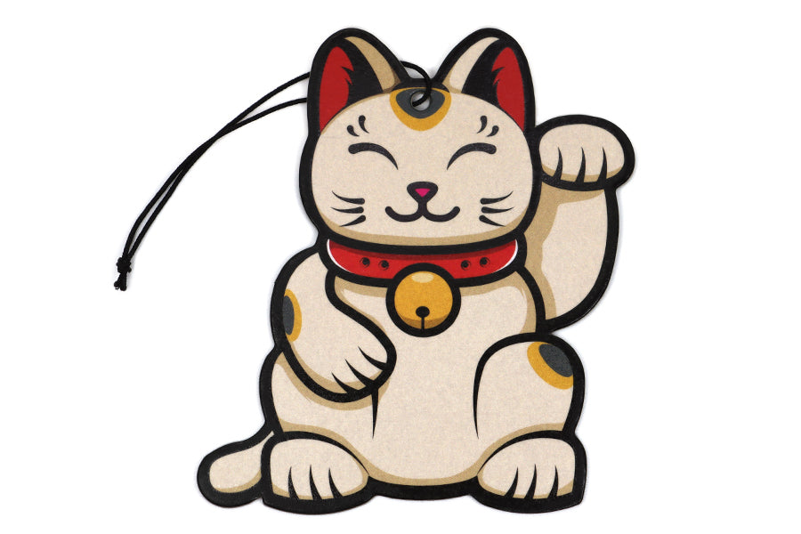 Lucky Cat - Hanging Paper Car Air Freshener