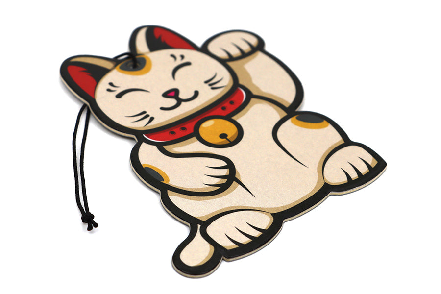 Lucky Cat - Hanging Paper Car Air Freshener