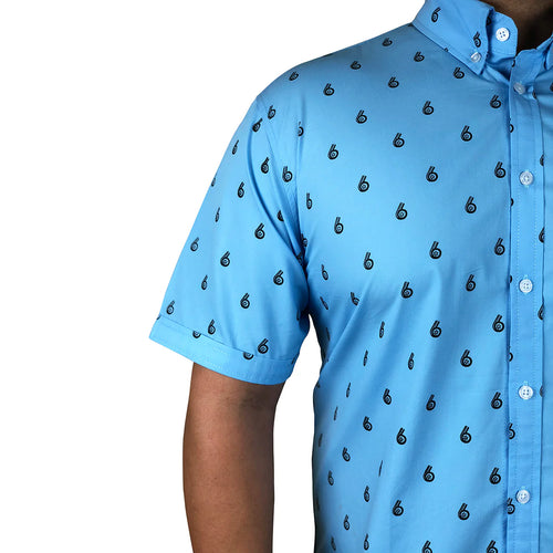 Boosted Status Turbo Button-Front Shirt (Blue)