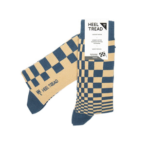 Heel Tread Pasha (Navy/Tan) Socks
