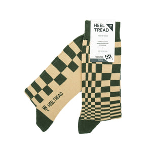 Heel Tread Pasha (Olive/Tan) Socks