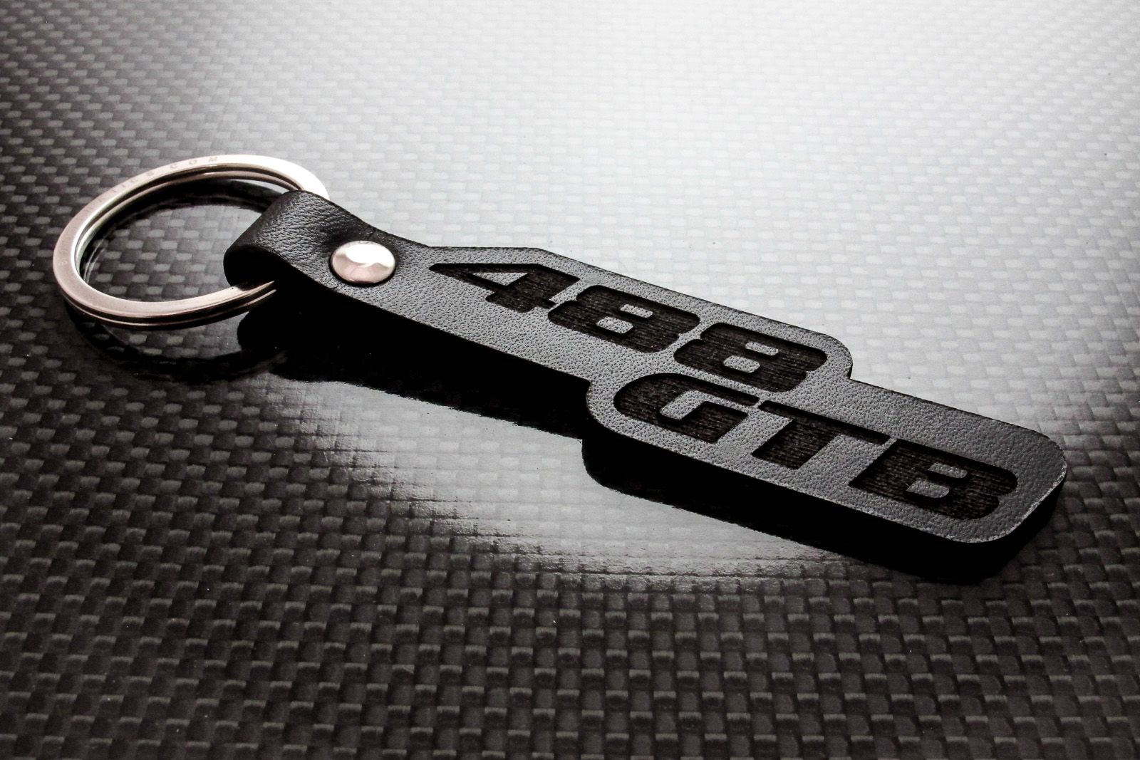 Leather Keychain for Ferrari 488 GTB