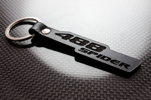Leather Keychain for Ferrari 488 Spider