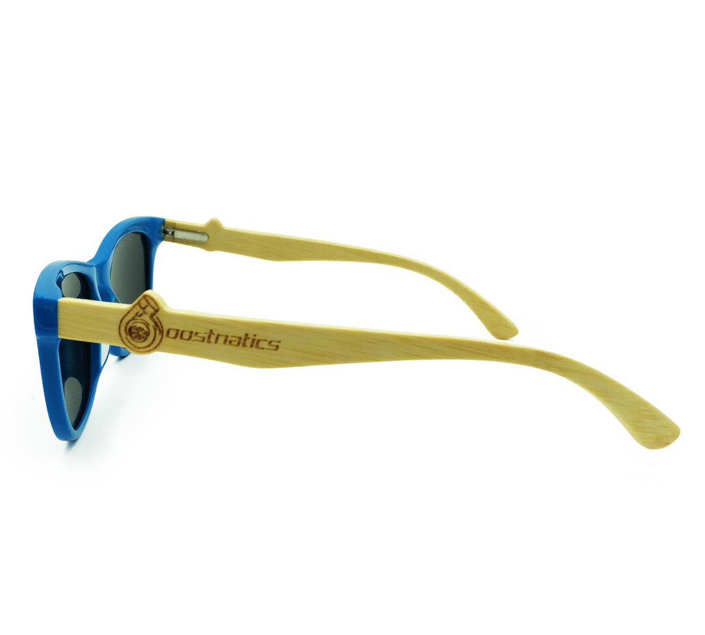 Boostnatics Bamboo Boosted Turbo Shades - Blue / Polarized White