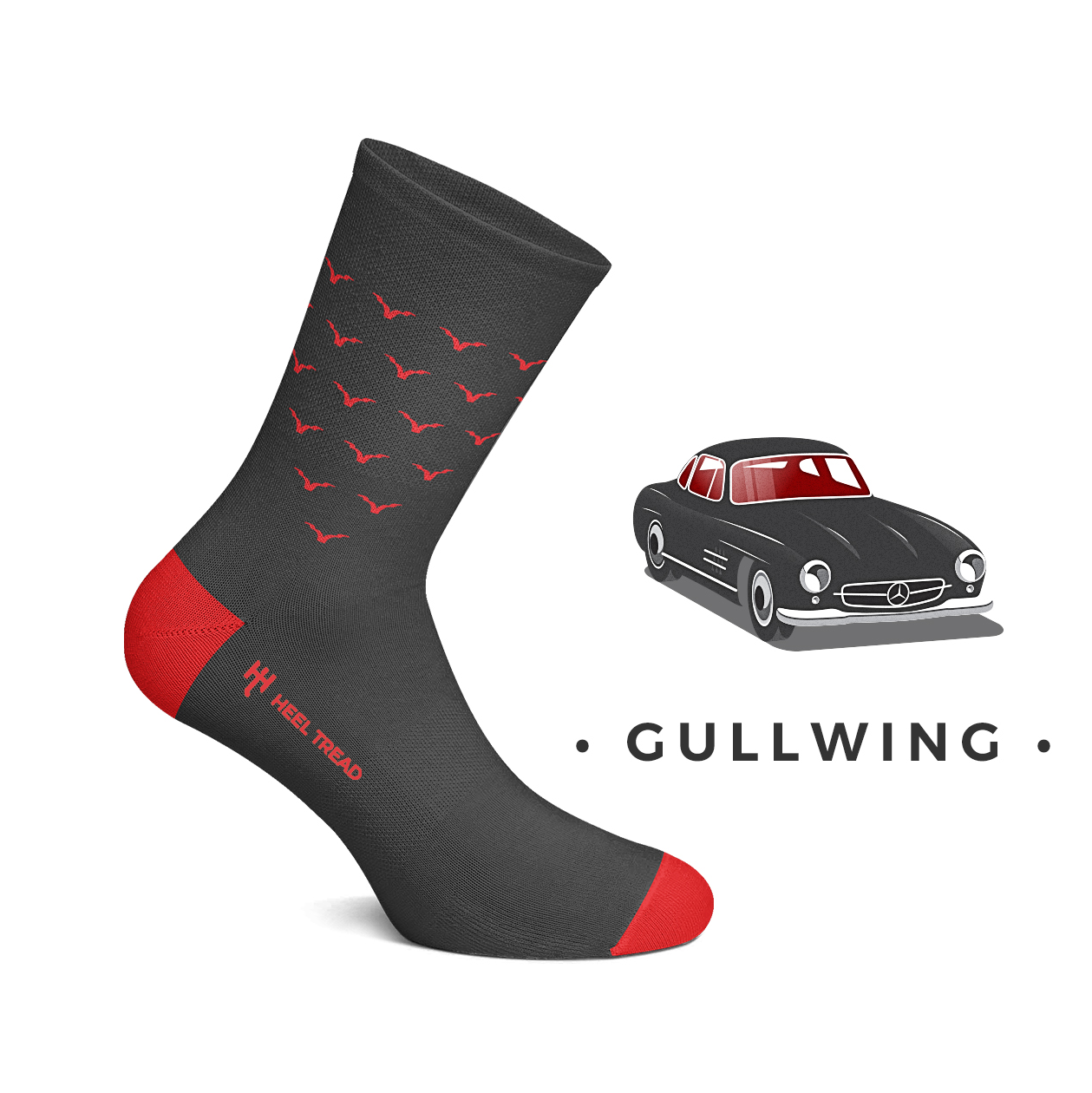 Heel Tread Gullwing Socks