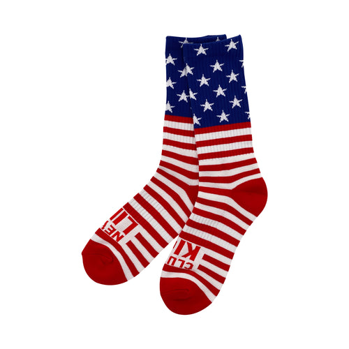 Clutch Kick Never Lift Socks (American Flag)