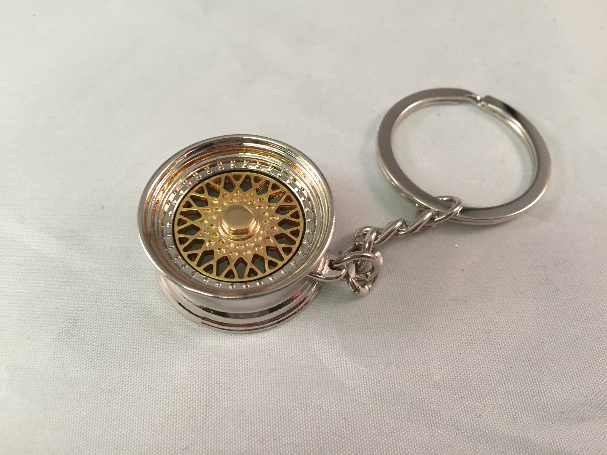 BBS Alloy Wheel Keychain - Gold