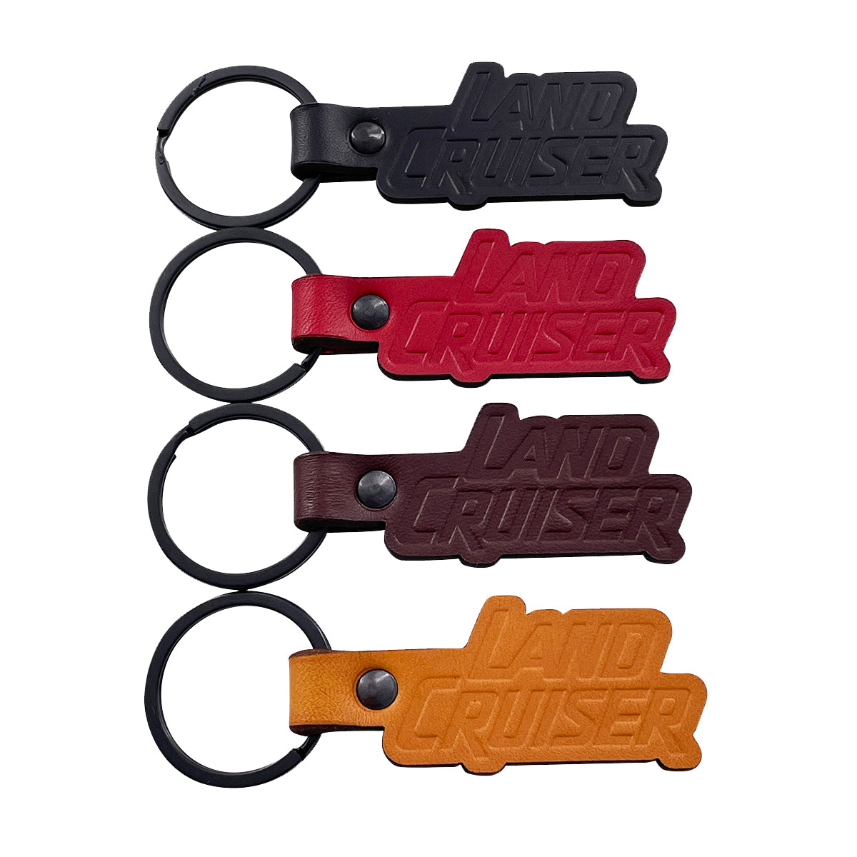 Embossed Leather Keychain for Land Cruiser