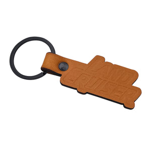 Embossed Leather Keychain for Land Cruiser