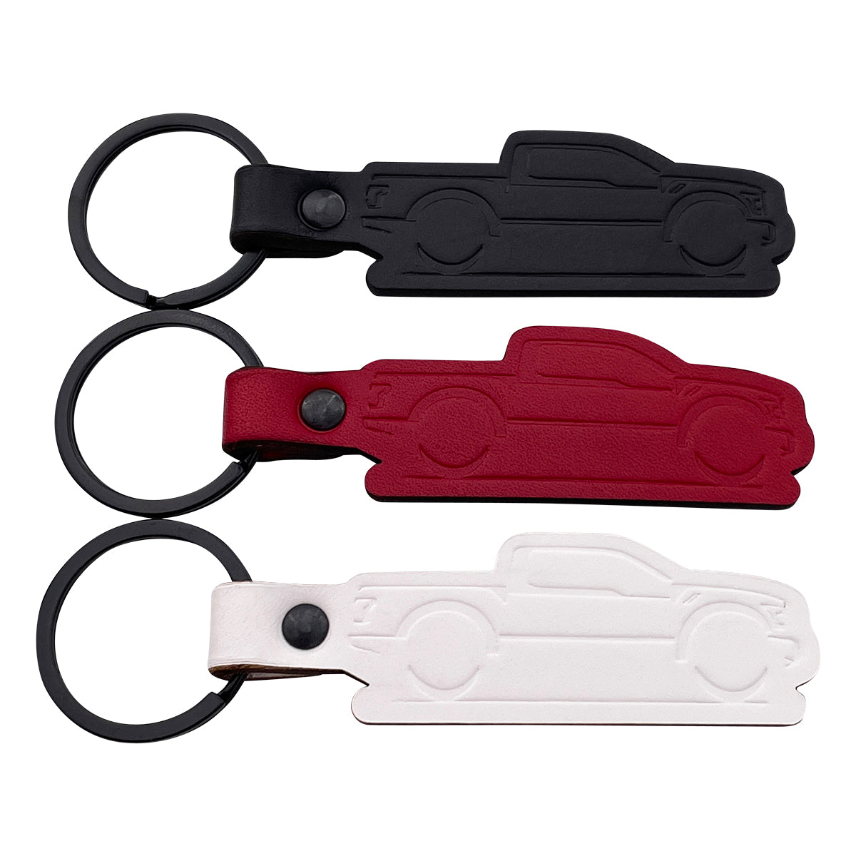 Embossed Leather Keychain for F-150 Raptor