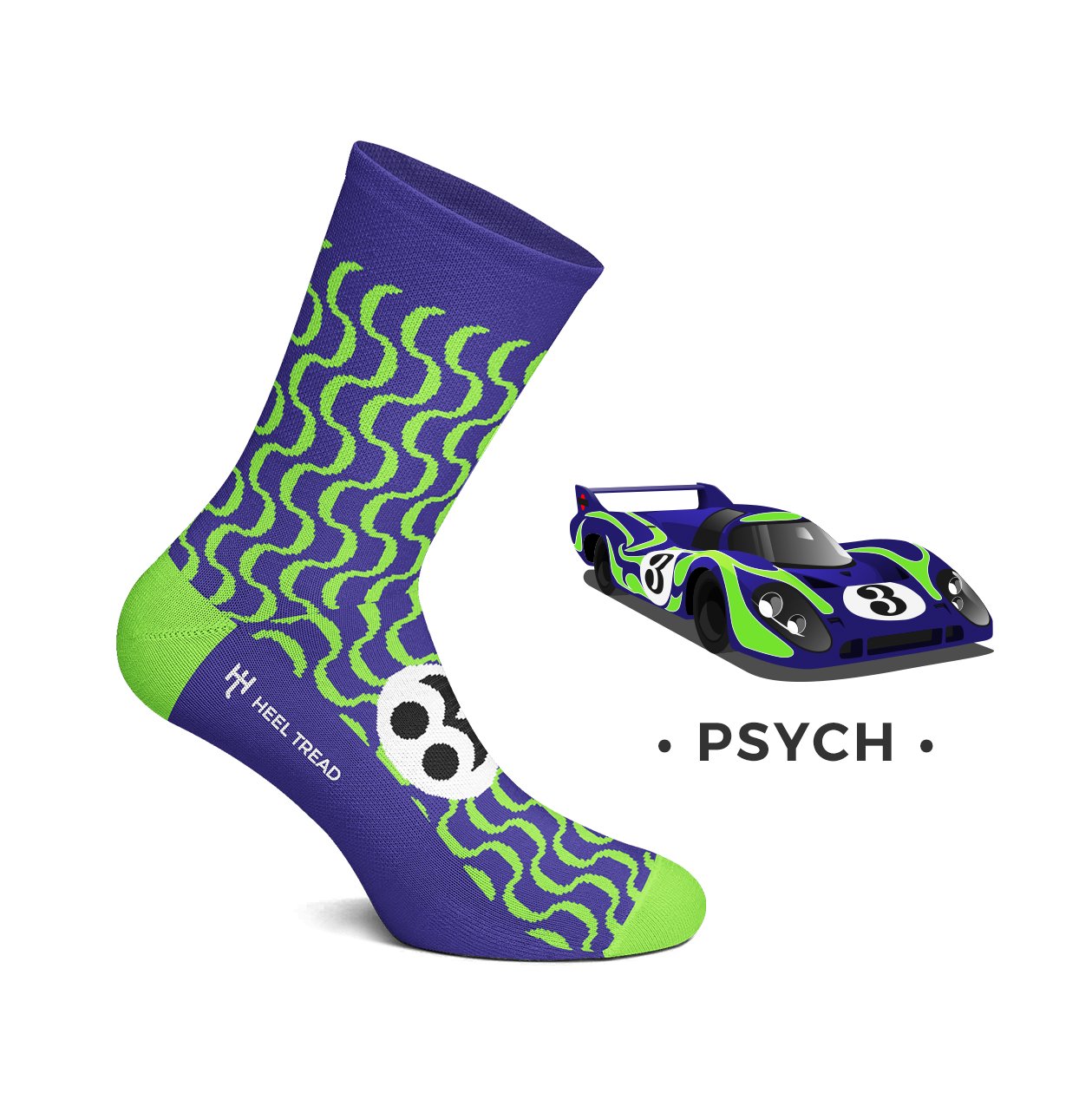 Heel Tread Socks - 917 Pack - Racing Legends