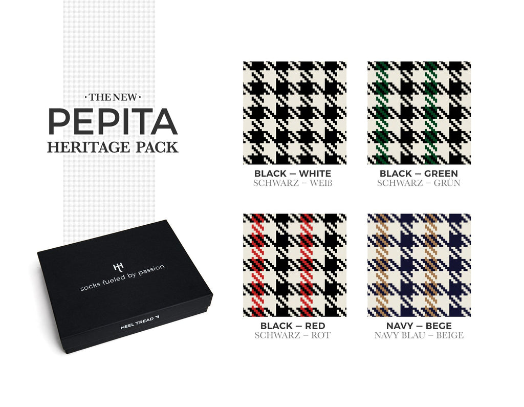 Heel Tread Socks - Pepita Heritage Pack