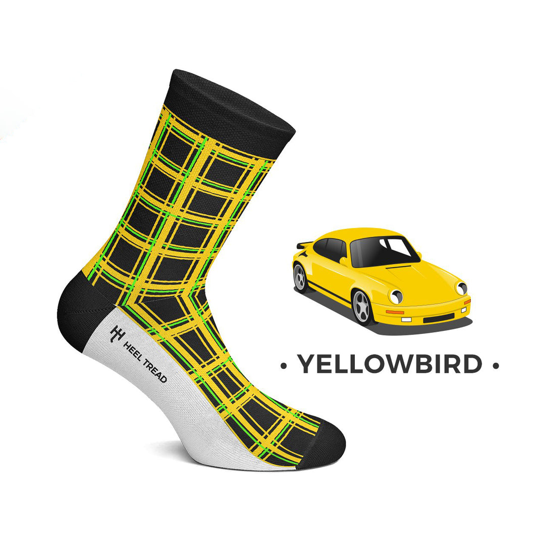 Heel Tread Yellow Bird Socks