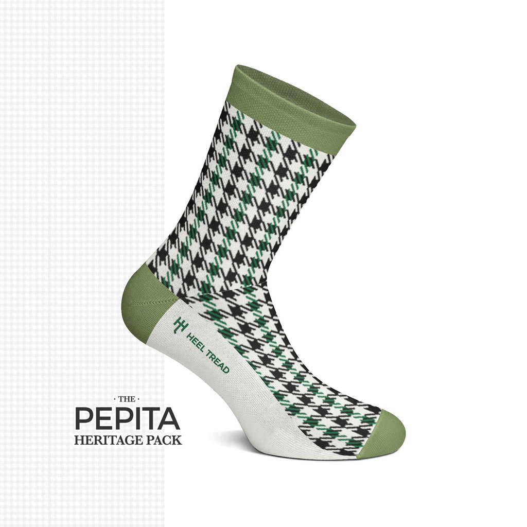 Heel Tread Socks - Pepita Heritage Pack