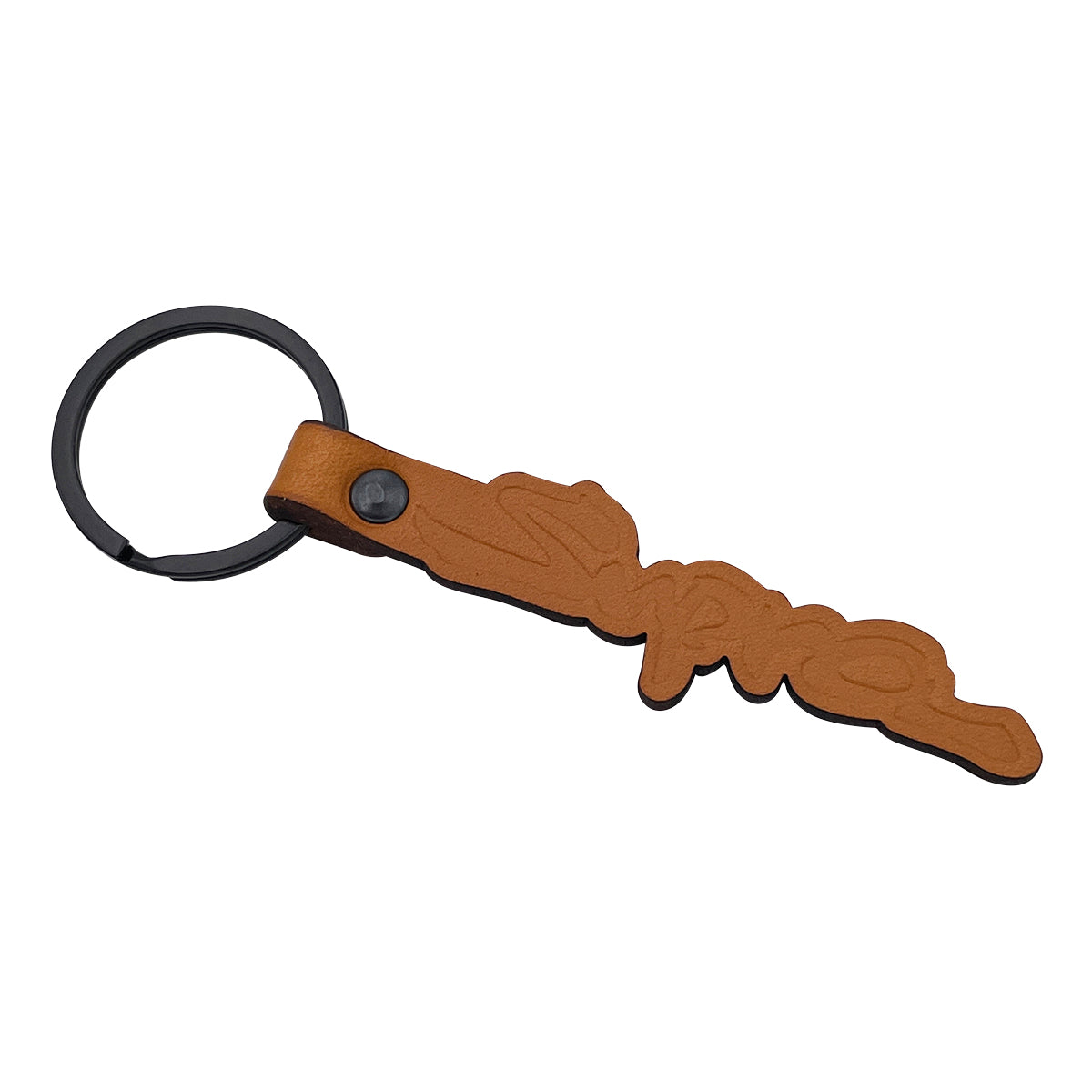 Embossed Leather Keychain for Supra