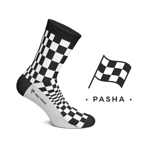 Heel Tread Pasha (Black/White) Socks