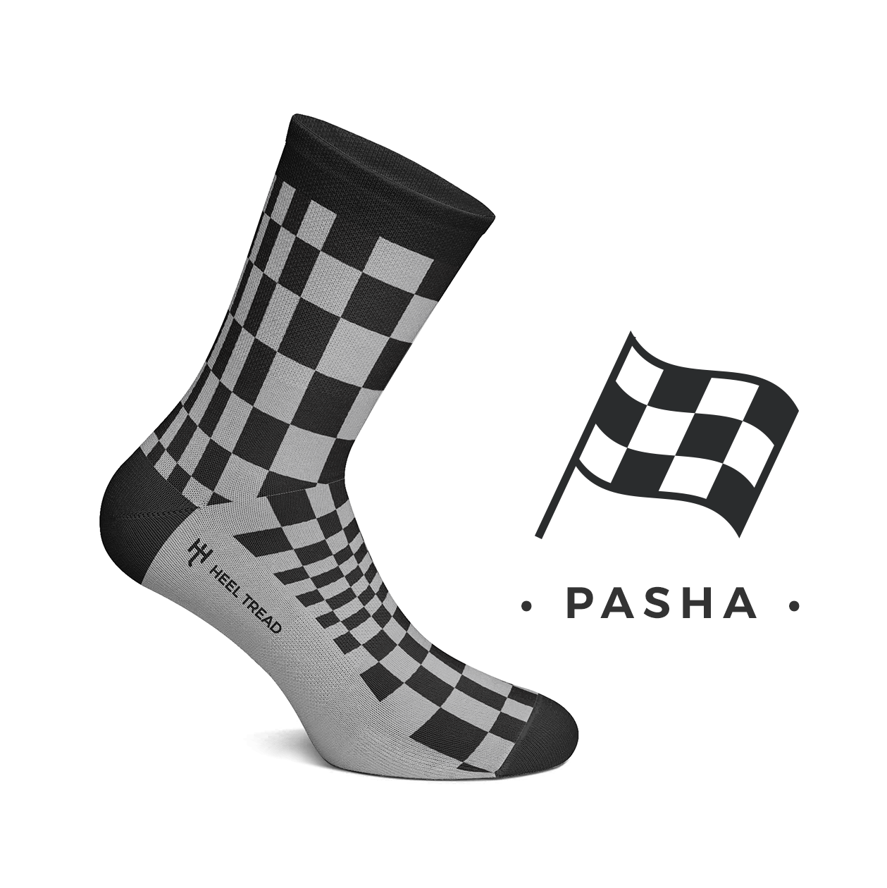 Heel Tread Pasha (Black/Grey) Socks