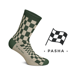 Heel Tread Pasha (Olive/Tan) Socks