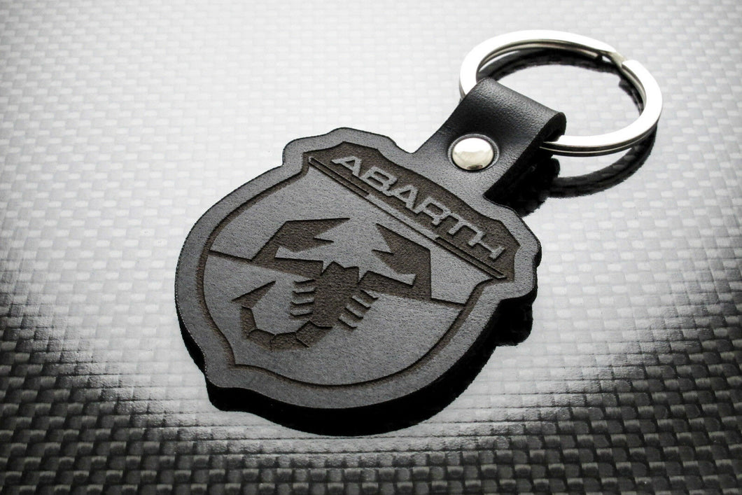 Leather Keychain for FIAT Abarth (Symbol)