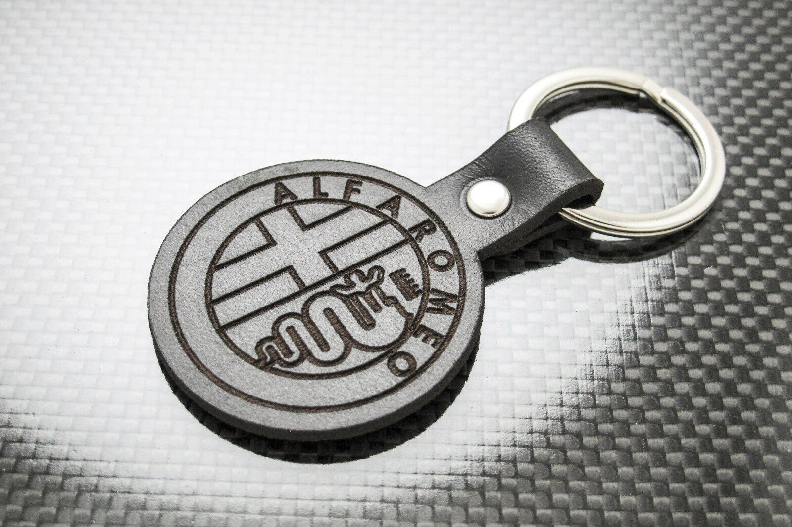 Leather Keychain for Alfa Romeo