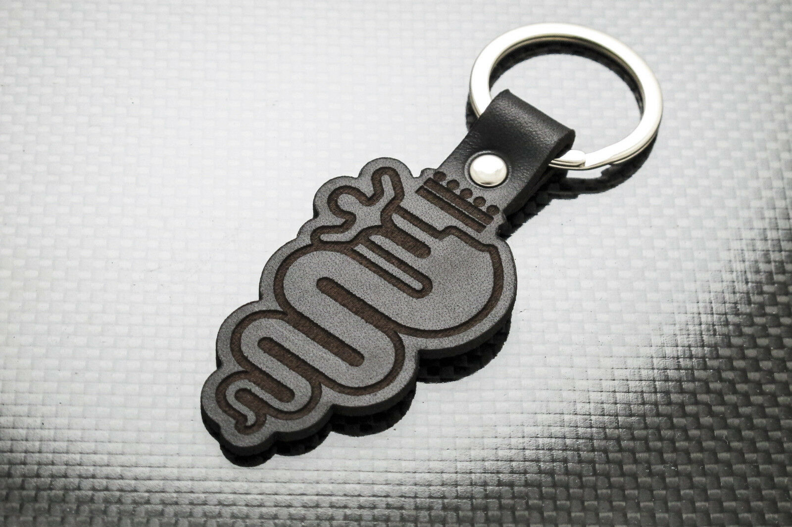 Leather Keychain for Alfa Romeo (Symbol)