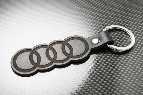 Leather Keychain for Audi Rings