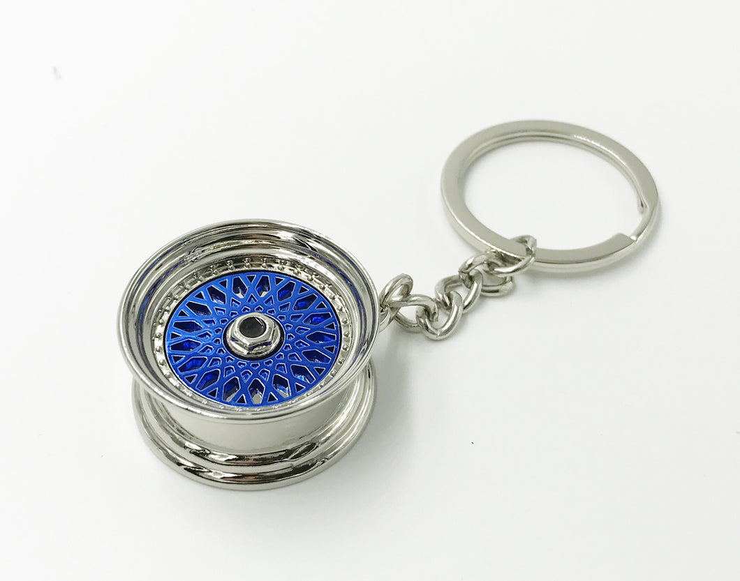 BBS Alloy Wheel Keychain - Blue