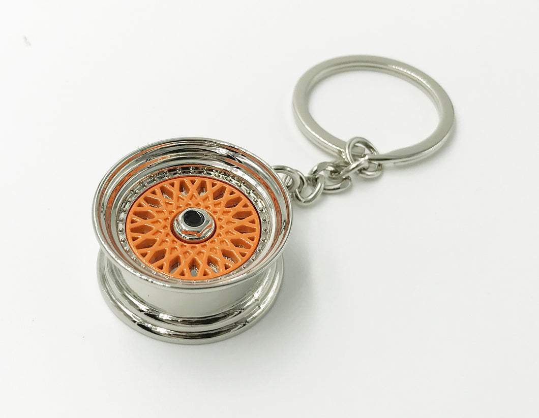 BBS Alloy Wheel Keychain - Orange
