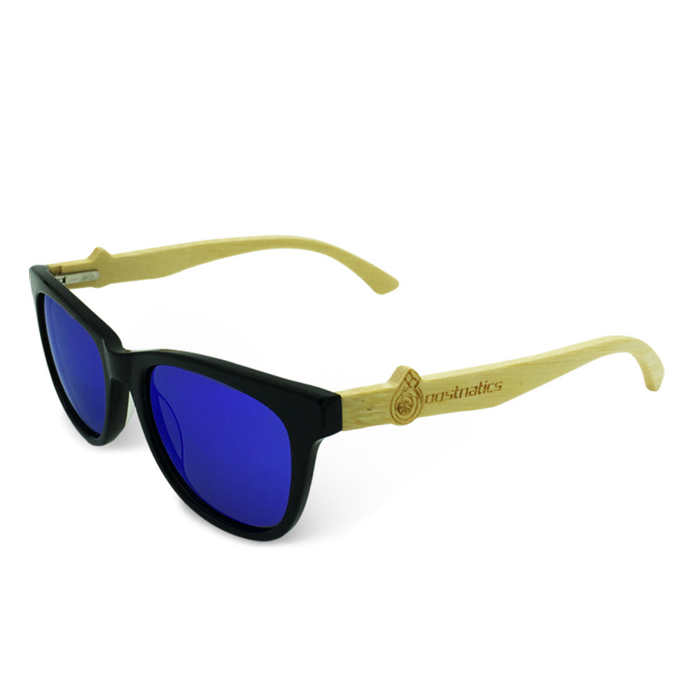 Boostnatics Bamboo Boosted Turbo Shades - Black / Polarized Blue