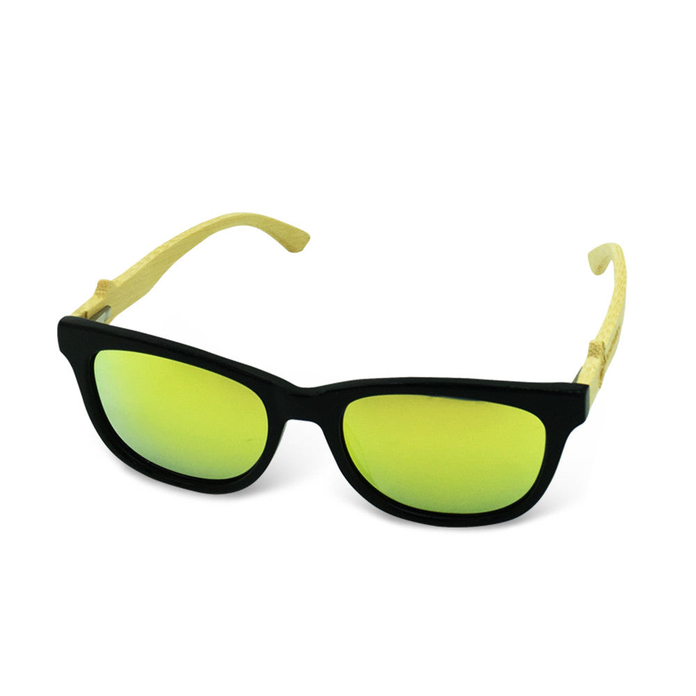 Boostnatics Bamboo Boosted Turbo Shades - Black / Polarized Gold