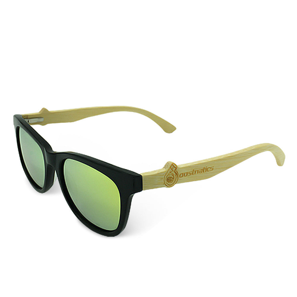 Boostnatics Bamboo Boosted Turbo Shades - Black / Polarized Gold