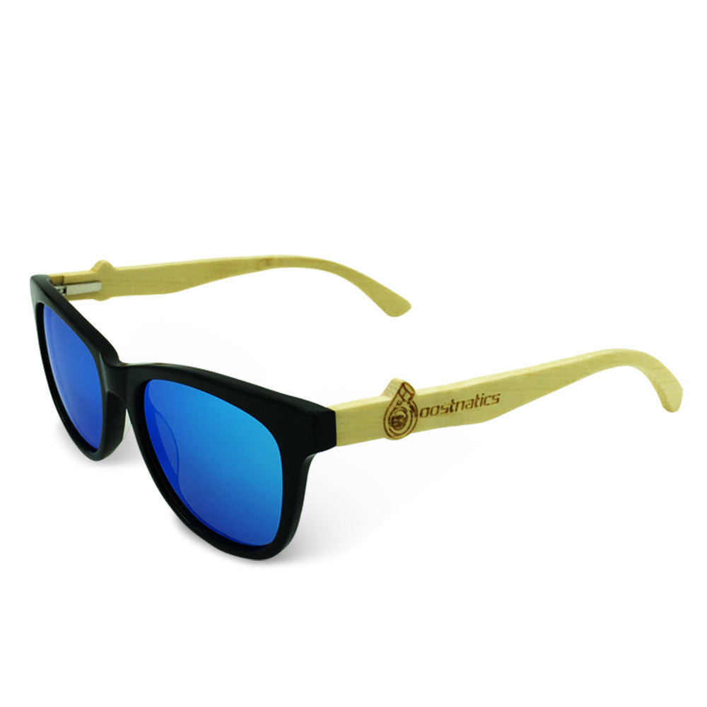Boostnatics Bamboo Boosted Turbo Shades - Black / Polarized Ice Blue