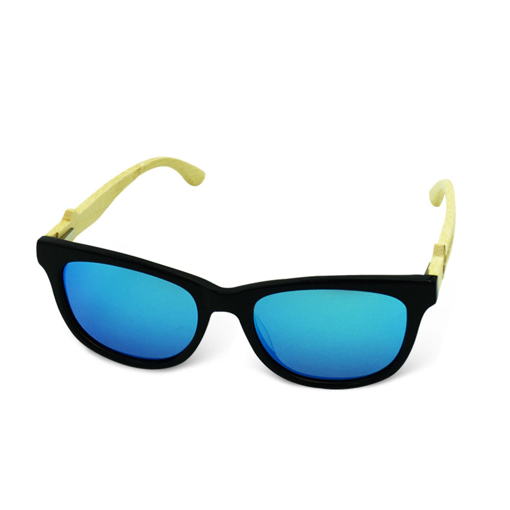 Boostnatics Bamboo Boosted Turbo Shades - Black / Polarized Ice Blue