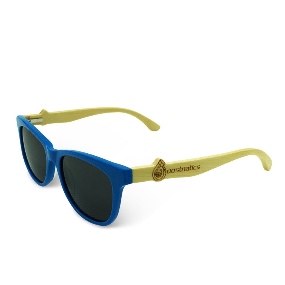Boostnatics Bamboo Boosted Turbo Shades - Blue / Polarized Black