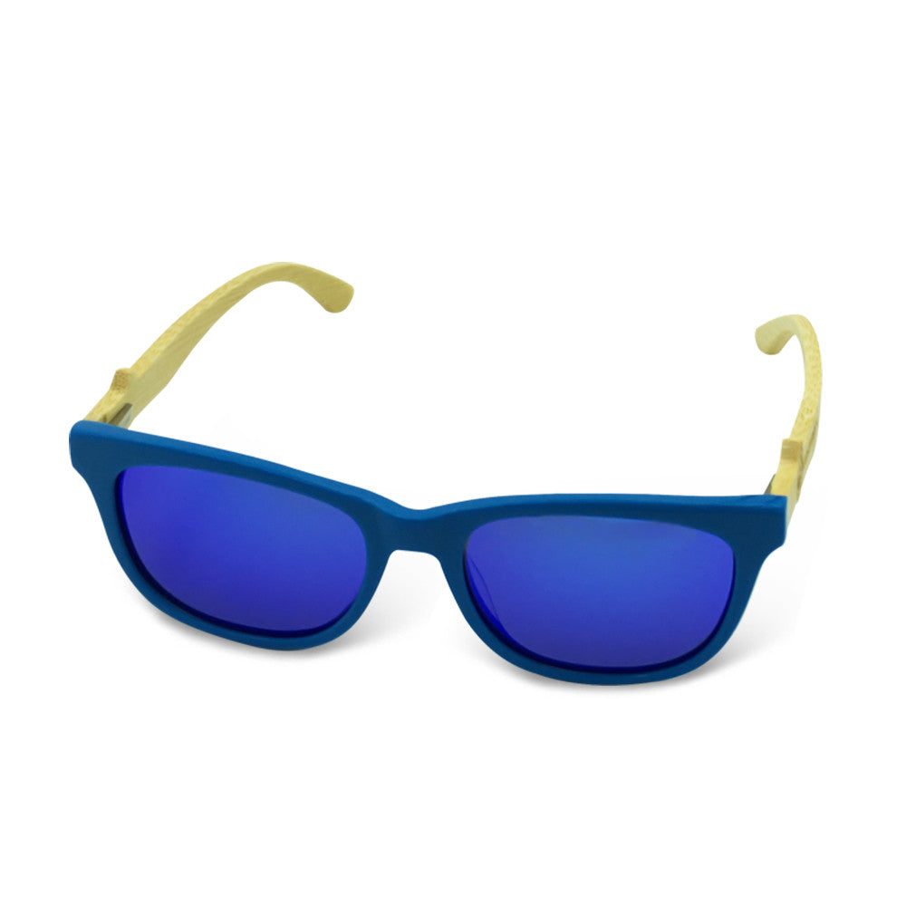 Boostnatics Bamboo Boosted Turbo Shades - Blue / Polarized Blue