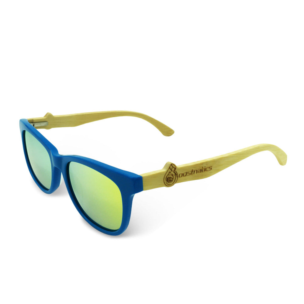 Boostnatics Bamboo Boosted Turbo Shades - Blue / Polarized Gold