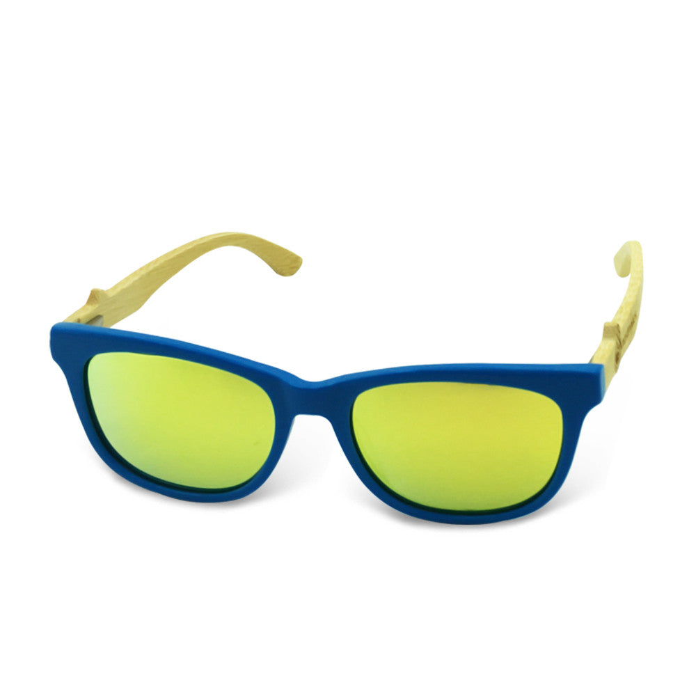 Boostnatics Bamboo Boosted Turbo Shades - Blue / Polarized Gold