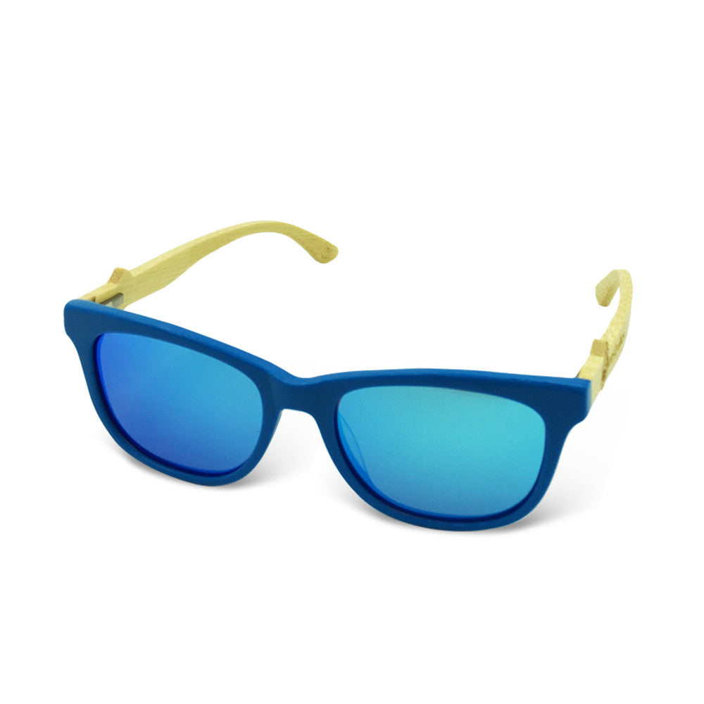 Boostnatics Bamboo Boosted Turbo Shades - Blue / Polarized Ice Blue