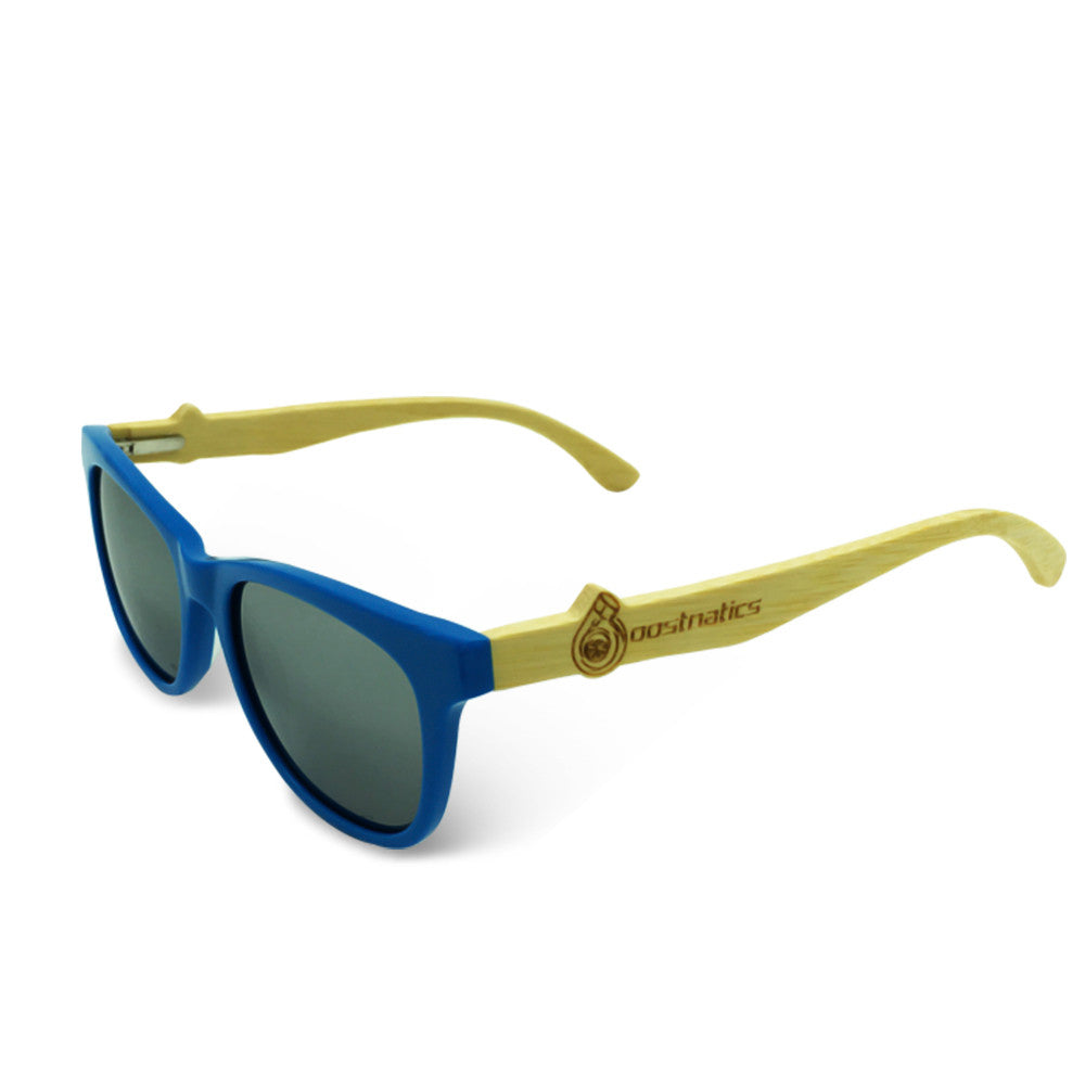 Boostnatics Bamboo Boosted Turbo Shades - Blue / Polarized White