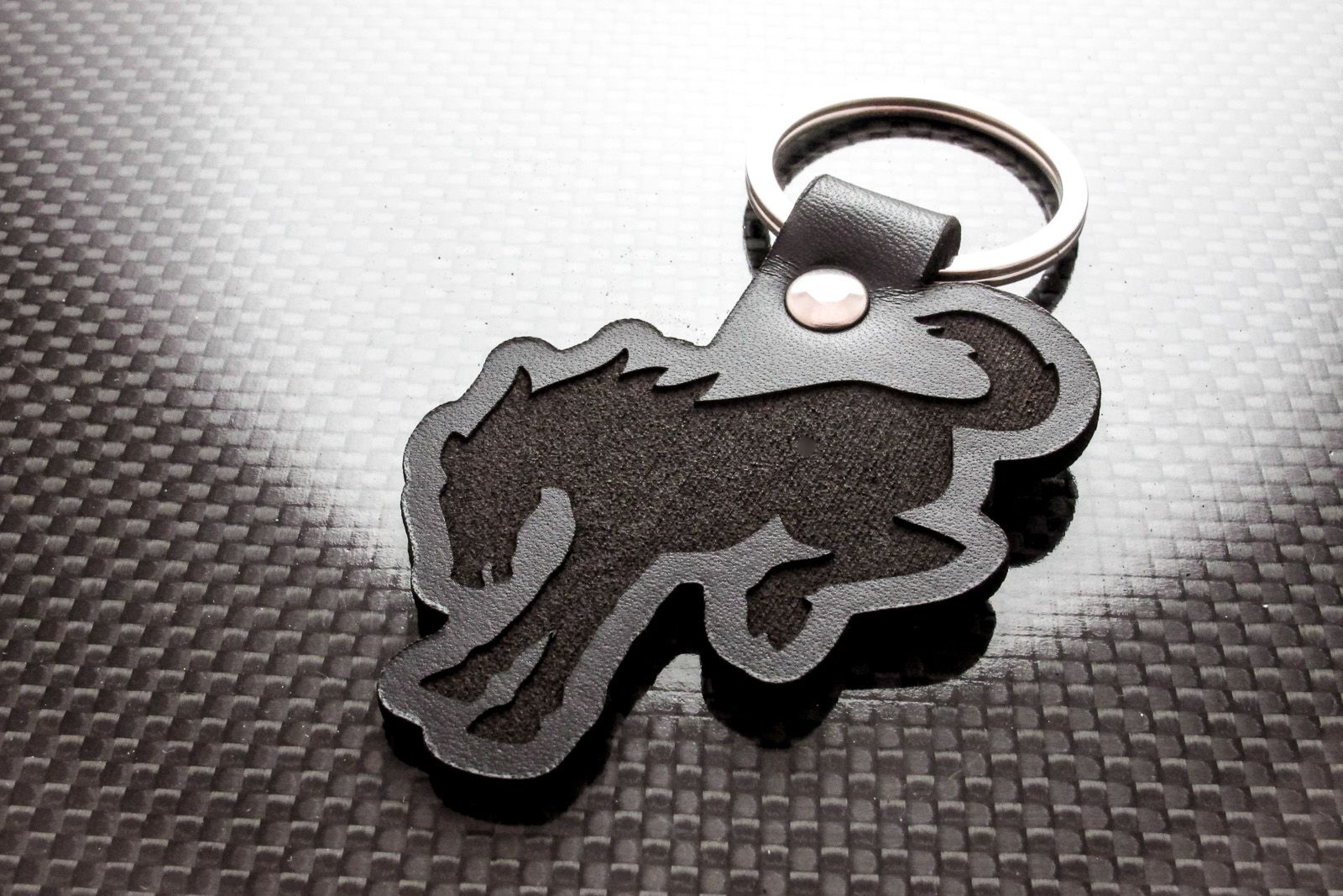 Leather Keychain for Ford Bronco (Symbol)