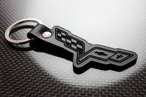 Leather Keychain for Chevrolet Corvette C6