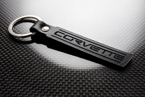 Leather Keychain for Chevrolet Corvette (Text)