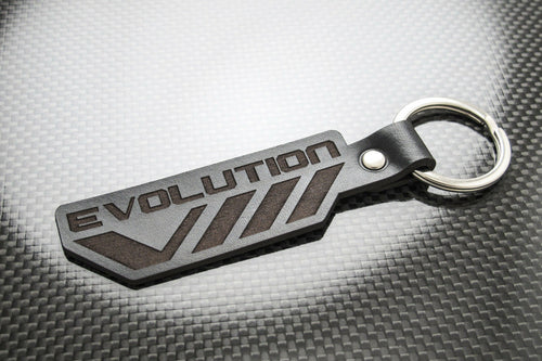 Leather Keychain for Mitsubishi Lancer Evo VIII