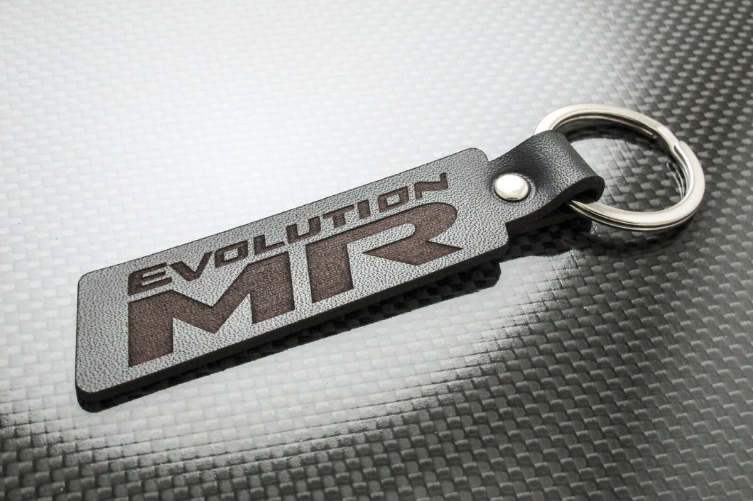 Leather Keychain for Mitsubishi Lancer Evo MR