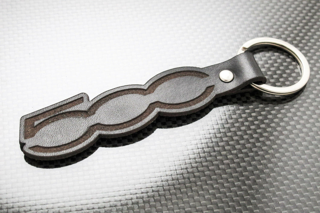 Leather Keychain for FIAT 500