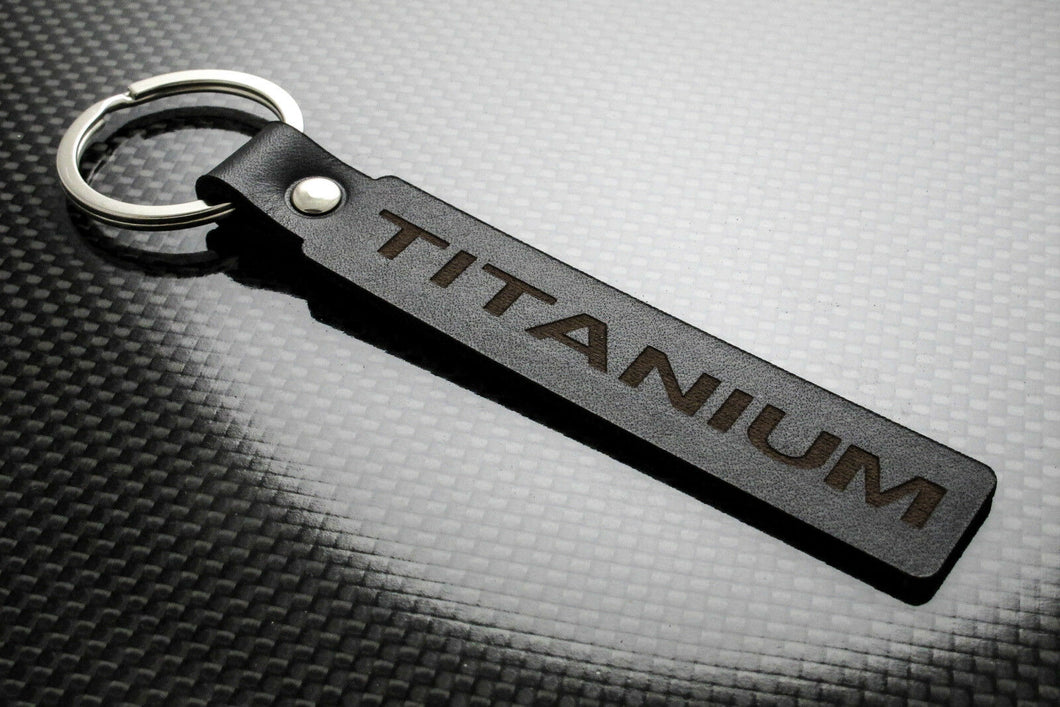 Leather Keychain for Ford Titanium