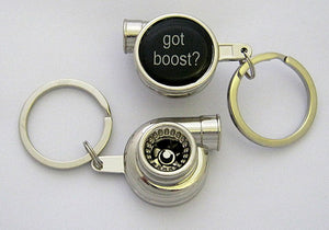 Spinning Turbo Keychain - Got Boost? Logo