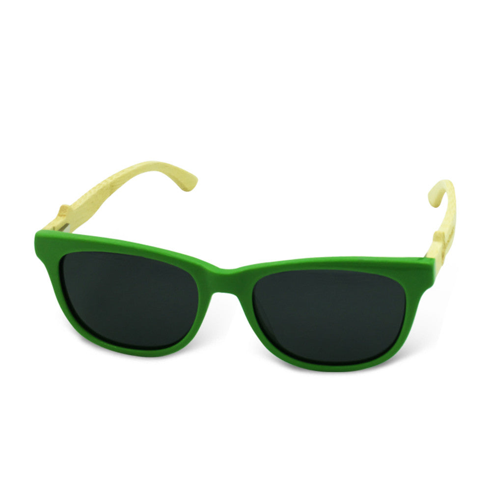 Boostnatics Bamboo Boosted Turbo Shades - Green / Polarized Black